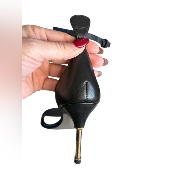 AllSaints BETTY SQUARE TOE LEATHER HEELED SANDALS ankle strap sz 6 NWOB - Picture 7 of 16